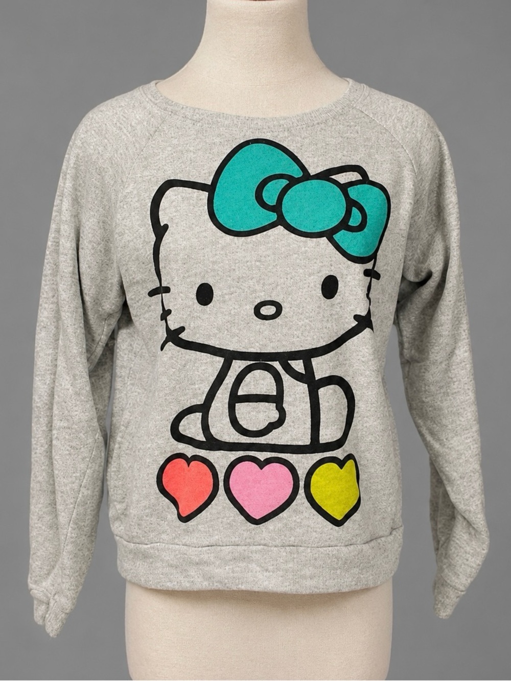 Hello Kitty Sanrio sz S Gray Sweatshirt Shirt Top